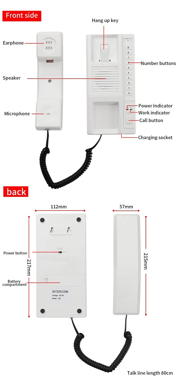 5. Free Talk Intercom Phone 5. Free Talk Intercom Phone