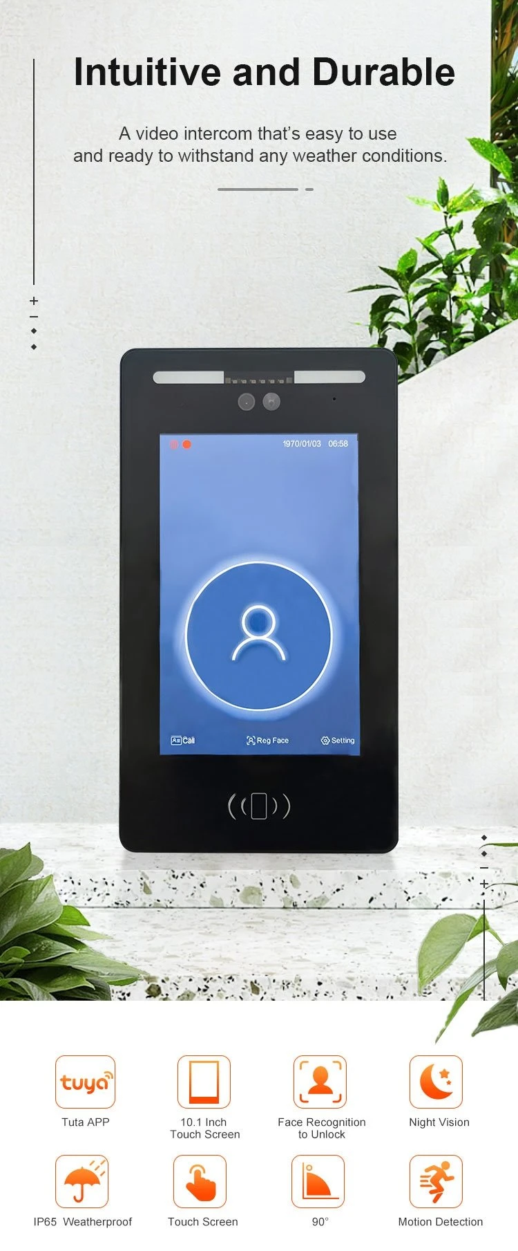 Touch screen video doorbell Touch screen video doorbell